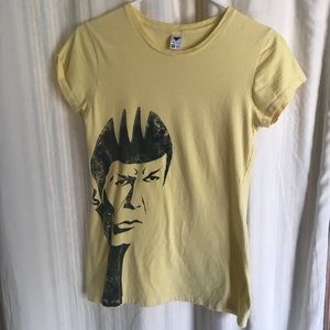 SPOCK SPORK Yellow T Shirt Size Medium